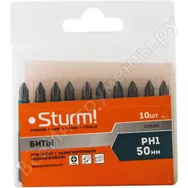 Биты (10 шт; ph1; 50 мм) sturm 1270201