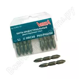 Биты двухсторонние ultraprofi (10 шт; ph2; 50 мм) verta vup63-101