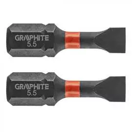 Биты ударные (2 шт; 25 мм; sl5.5) graphite 56h510