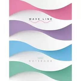 Бизнес-блокнот Hatber Цветные волны 066177