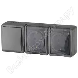 Блок розетка выключатель ЭРА 11-7403-03 Эксперт Б0027674