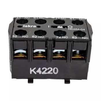 Блок-контакт для миниконтакторов iskra ND4M-04 УТ-00019719
