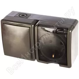 Блок розетка выключатель ЭРА 11-7401-03 Эксперт Б0020734