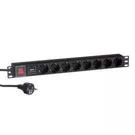 Блок розеток ExeGate ServerPro PDU-19H807 Al-8S-EU2CU-SW-SPD1 280846