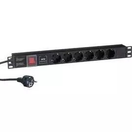Блок розеток ExeGate ServerPro PDU-19H608 Al-6S-EU2CU-SW-SPD1 280833