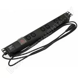 Блок розеток hyperline she19-6iec-s-2.5iec для 19 шкафов 397025