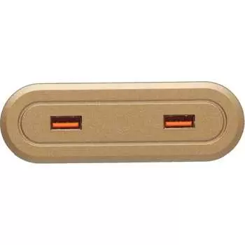 Блок розеток NAVAKO stripe smooth gold 12027