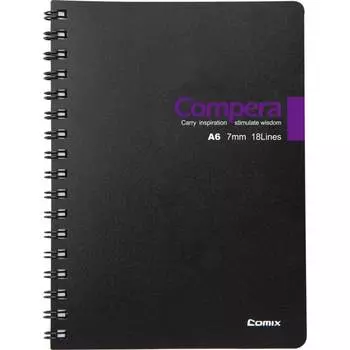 Блокнот COMIX Compera Bond CPA6507 BLK/PU
