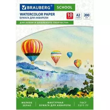 Большая папка для акварели BRAUBERG