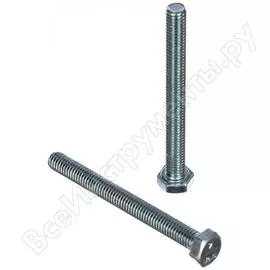 Оцинкованный шестигранный болт Tech-Krep М6х60 DIN933 30 шт. 105206