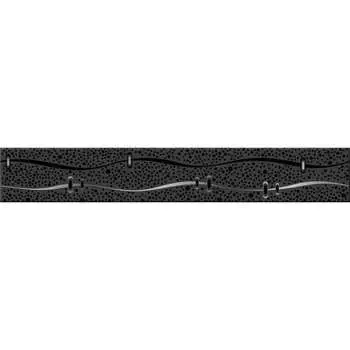 Бордюр Azori Ceramica 40,5x6,2 дефиле неро геометрия 581391111