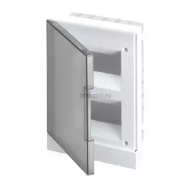 Бокс в нишу abb 16м серая дверь basic e с клеммами 1szr004002a1205