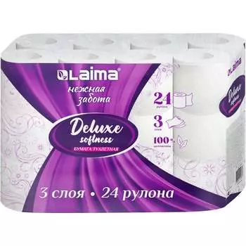 Бумага туалетная LAIMA Deluxe 115397