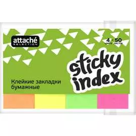 Бумажные клейкие закладки Attache Selection