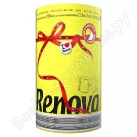 Бумажные полотенца renova 2 слоя, 1 рулон green, 120 отрывов 5601028020886