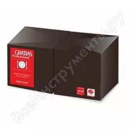Бумажные салфетки gratias 1 слой, 24 см, 400 л, коричневые 124072