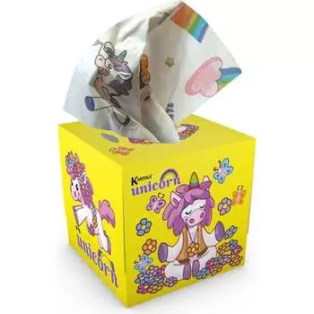 Бумажные салфетки-выдергушки WORLD CART Единорог ХИППИ HPP-02/желтый