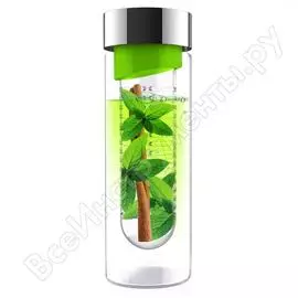 Бутылка asobu flavour it 0.48 литра, зеленая swg11 lime-silver