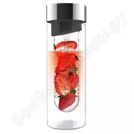 Бутылка asobu flavour it 0.48 литра, серая swg11 smoke-silver