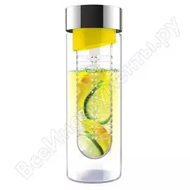 Бутылка asobu flavour it 0,48 литра, желтая swg11 yellow-silver