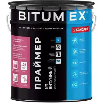 Быстросохнущий битумный праймер BITUMEX ПБ-040