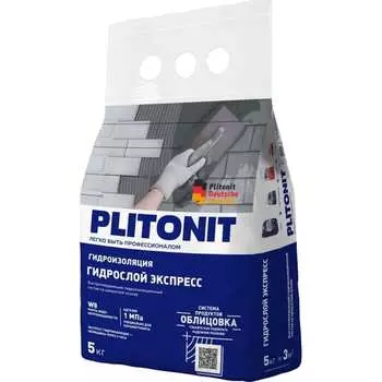 Быстротвердеющий гидроизоляционный состав гидрослой PLITONIT экспресс 9418