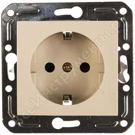 Бытовая розетка с заземлением volsten v01-12-r14-m magenta crema, 8999