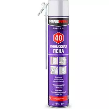 Бытовая всесезонная монтажная пена DONEWELL ENERGY FLEX 40 DPH10U40