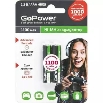 Бытовой аккумулятор GoPower HR03 00-00015316