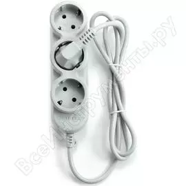 Бытовой удлинитель 1,5м 3роз. с/з+2роз. б/з power cube pc-y-5-32-1,5