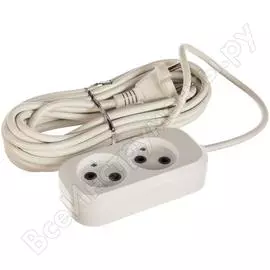 Бытовой удлинитель rucelf 2 гнезда пвс 2х1 ru-02-210-07s 00-00003137