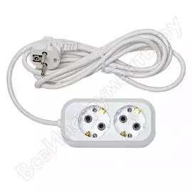 Бытовой удлинитель rucelf 2 гнезда пвс 3х0,75 ru-02-375-07pz 00-00003149