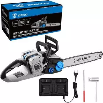 Цепная аккумуляторная бесщеточная пила DEKO DKCHS 080-2000