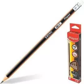 Чернографитные карандаши Maped Black Pep's 180600