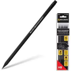 Чернографитные заточенные карандаши BRAUBERG Black Jack 180608