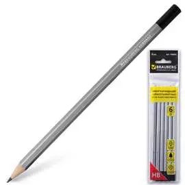 Чернографитные заточенные карандаши BRAUBERG