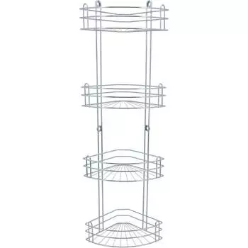 Четырехъярусная угловая полка для ванной Rosenberg RUS-385026-4 Zn