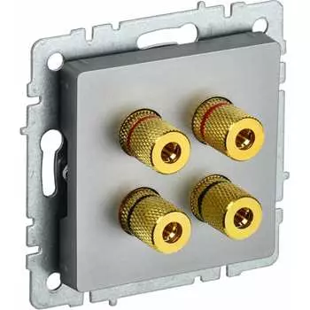 Четырехместная аудио-розетка IEK Brite ра10-брс BR-S40-K46