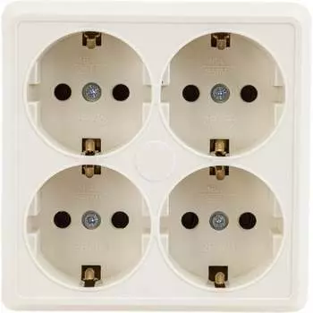 Четырехместная квадратная розетка UNIVersal Олимп 1171