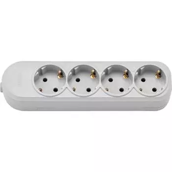 Четырехместная переносная розетка BYLECTRICA Р16-9182 серый