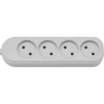 Четырехместная переносная розетка BYLECTRICA Р16-9181 серый