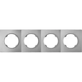 Четырехместная рамка BYLECTRICA ПРОВАНС ЮЛИГ.735212.502 серебро