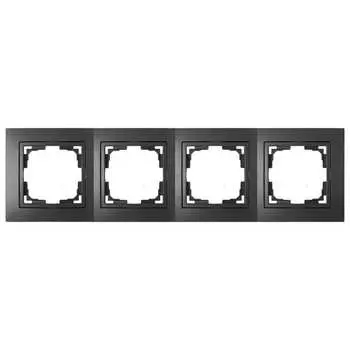 Четырехместная рамка BYLECTRICA УЮТ ЮЛИГ.735212.282-40 графит