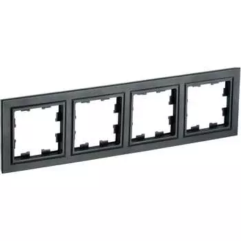 Четырехместная рамка IEK Brite ру-4-брч BR-M42-K02