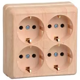 Четырехместная розетка IEK РС24-3-ОС ОКТАВА ERO41-K03-16-DC