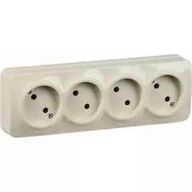 Четырехместная розетка IEK