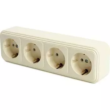 Четырехместная розетка STEKKER