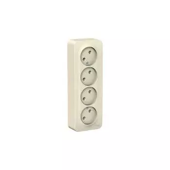 Четырехместная розетка Systeme Electric BLANCA BLNRA000412