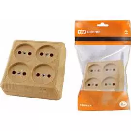 Четырехместная розетка TDM ELECTRIC Ладога SQ1801-0421