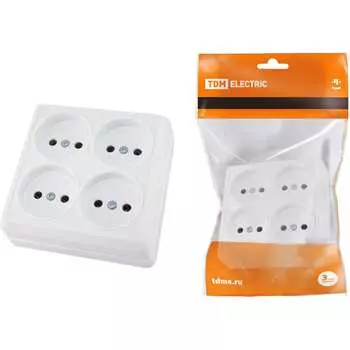 Четырехместная розетка TDM ELECTRIC Ладога SQ1801-0120